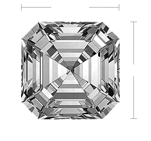 Asscher Diamond Top View Asscher Diamond Top View